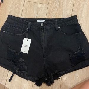 forever 21 jean shorts! new with tags! black denim!